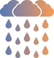 Heavy Rain Gradient Icon vector