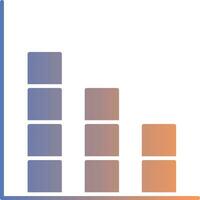 Bar Graph Gradient Icon vector