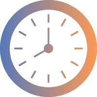 Wall Clock Gradient Icon vector