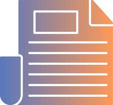 Document Gradient Icon vector