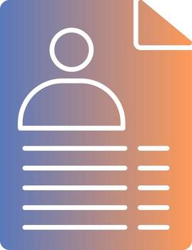 Document Gradient Icon vector