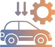 Car Settting Gradient Icon vector