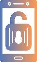 Unlock Gradient Icon vector