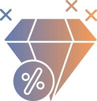 Diamond Gradient Icon vector