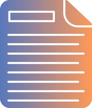 Document Gradient Icon vector