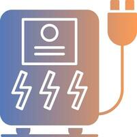 Uninterrupted Power Supply Gradient Icon vector