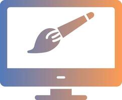 Brush Gradient Icon vector