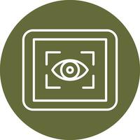 icono de vector de escáner ocular