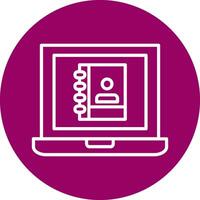 Laptop User Vector Icon