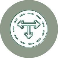 T Junction Vector Icon