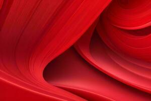 AI generated red waves abstract background texture with copy space. Pro Photo