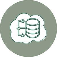 icono de vector de datos de nube