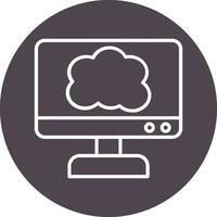 icono de vector de computación en la nube