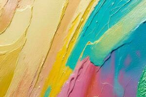 AI generated Closeup of impasto painting abstract rough of a gradient color art painting texture background. Pro Photo