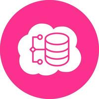 icono de vector de datos de nube