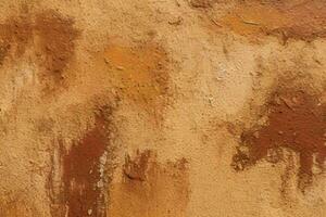 AI generated Closeup of impasto painting abstract rough brown colors art painting texture background. Pro Photo