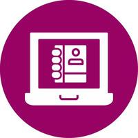 Laptop User Vector Icon