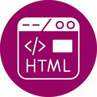 icono de vector html