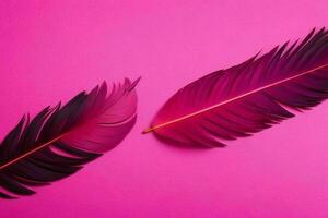 AI generated Feather texture wallpaper background with copy space for text. Pro Photo