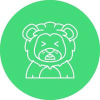 Anguish Line color circle Icon vector