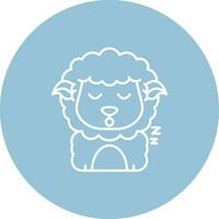 Sleep Line color circle Icon vector