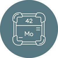 Molybdenum Line color circle Icon vector