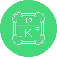 Potassium Line color circle Icon vector