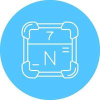 Nitrogen Line color circle Icon vector