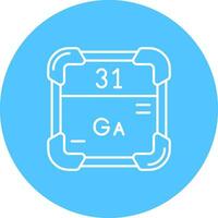 Gallium Line color circle Icon vector