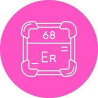 Erbium Line color circle Icon vector