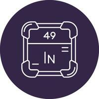 Indium Line color circle Icon vector