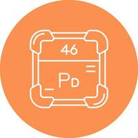 Palladium Line color circle Icon vector