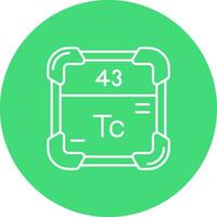 Technetium Line color circle Icon vector