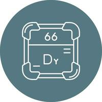 Dysprosium Line color circle Icon vector