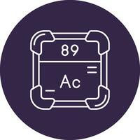 Actinium Line color circle Icon vector