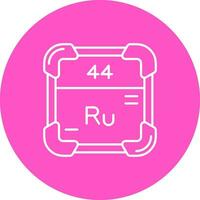 Ruthenium Line color circle Icon vector