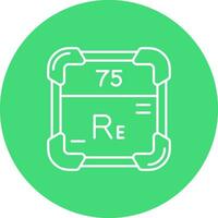 renio línea color circulo icono vector