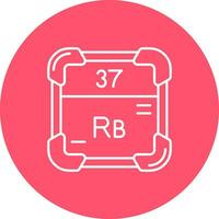 Rubidium Line color circle Icon vector