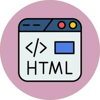 icono de vector html