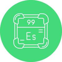 Einsteinium Line color circle Icon vector