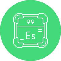 Einsteinium Line color circle Icon vector