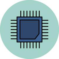 icono de vector de cpu