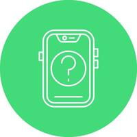 Question Line color circle Icon vector