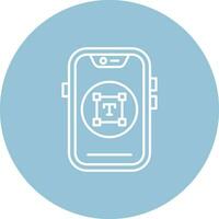 Type Line color circle Icon vector