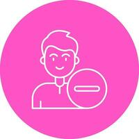 Remove Line color circle Icon vector