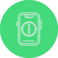 Info Line color circle Icon vector