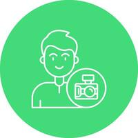 Camera Line color circle Icon vector