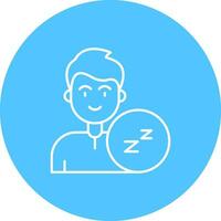 Sleep Line color circle Icon vector