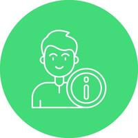 Info Line color circle Icon vector