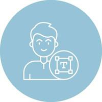 Type Line color circle Icon vector